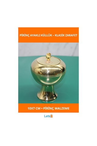 Şık Pirinç Ayaklı Küllük 10x7 Cm Dayanıklı Tasarım