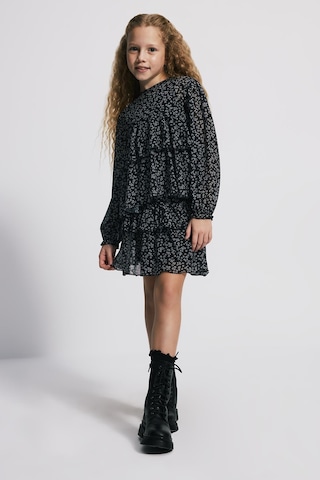 Kids Girl Çiçekli Fırfırlı Tül Mini Siyah Etek Siyah