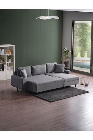 Kagu Corner Flavia Köşe Takımı Puflu Gri