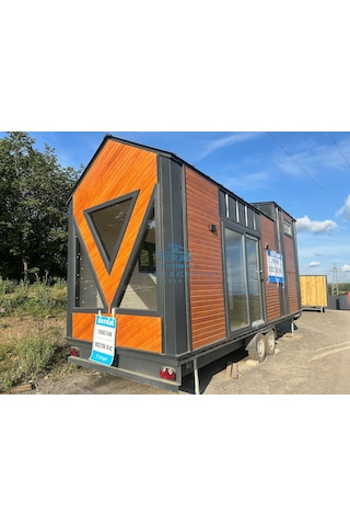 250 X 700 Teras Evim Tiny House Ahşap-kenet Sac Çelik Galvaniz Şase Loft Katlı Lüks Yaşam Alanı