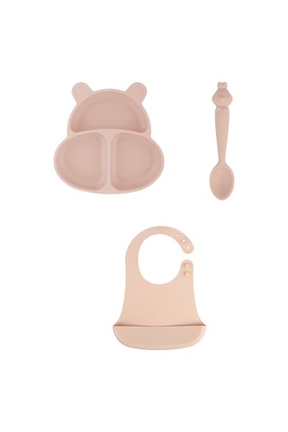 Pandish Huppo Beslenme Seti 3'lü - Pembe