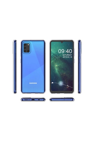 Samsung Galaxy Uyumlu A31 Kılıf Lüx Şeffaf Silikon Kılıf