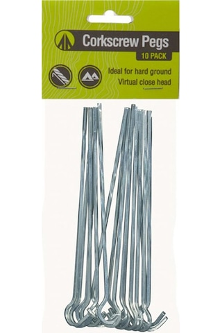 Summit Corkscrew Pegs 18cm Tirbuşon Çadır Kazığı 10'lu Paket Alu Çok Renkli