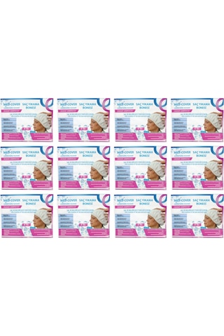 Med-Cover Hasta Saç Bakım/Temizleme/Yıkama Bonesi x 12