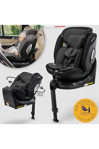 Elele Stradafix 360 Dönen I-size Oto Koltuğu İsofix 40-150 Cm 0-36 Kg Siyah