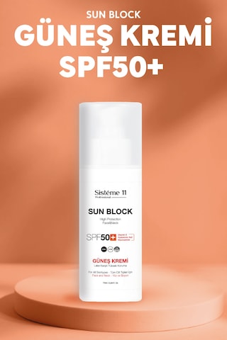 Sisteme 11 Sun Block Güneş Kremi 75 Ml