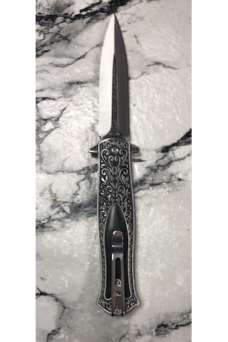 Lebron Aln Master - Gravür İşlemeli Stiletto Tarzı Kamp Çakı 22 Cm Çok Renkli