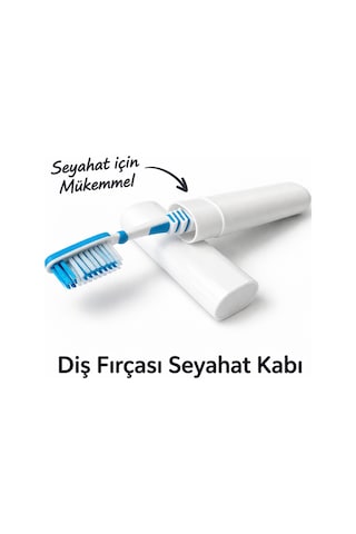 Diş Fırçası Seyahat Kabı Sert Plastik Taşıma Kutusu Hijyenik Organizer Standart Boy Uyumlu Çok Renkli