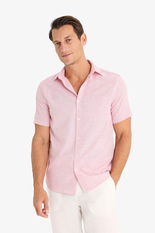 DeFacto Modern Fit Yazlık Polo Yaka Basic Düz Kısa Kollu Gömlek E5077AX25SMRD92