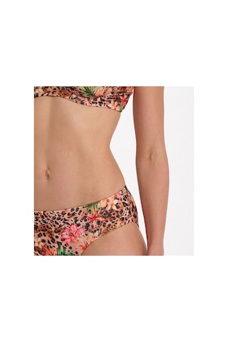 Argento Kadın Leopar Desenli İnce Sabit Kaplı Balenli Ayarlanabilir Askılı Slip Bikini Takımı Leopar