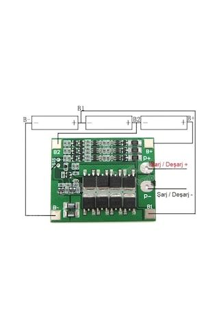 Meltis 3S 25A Balanslı Lityum Batarya Bms