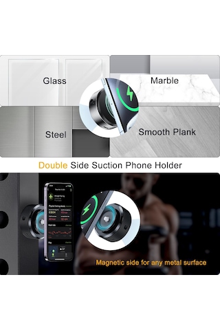 Yifomall X8q Gümüş Otomobil Telefon Tutucu: 360 Dönebilen Çift Yönlü Vakum Süngeri, Zincirleme Ve Abs Malzeme, Sağlıklı Sürüş İçin Elini Serbest Bırakır