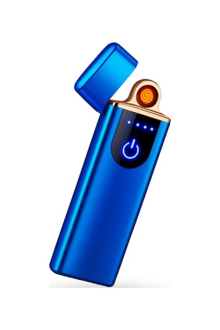 Büro Ev Ofis Kamp Keyfi İçin Dokunmatik Alevsiz Usb Şarjlı Çakmak