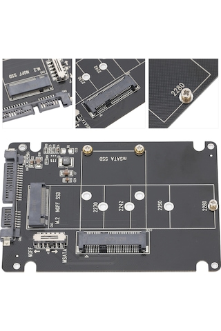 Yaleker M.2 Ve Msata Ssd'yi Sata'ya Dönüştürücü Kartı - 6gbps Hız, Sabit Bağlantı, Çoklu İşletim Sistemi Desteği