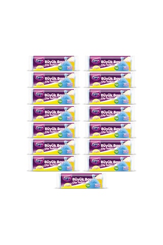 Güçlü Çöp Torbası Büyük Boy 10'lu 65 X 80 Cm 15 Paket