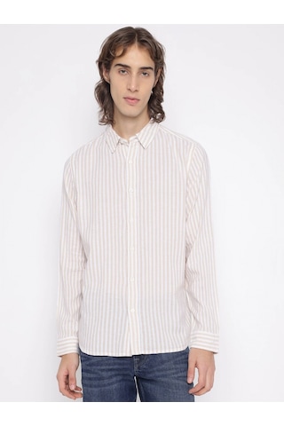 Guess Parker Erkek Bej Keten Karışımlı Gömlek M5yh16whc20-f10m Bej