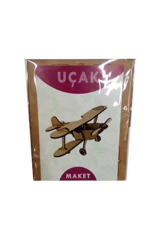 Ahşap Uçak Maketi - 3 Boyutlu