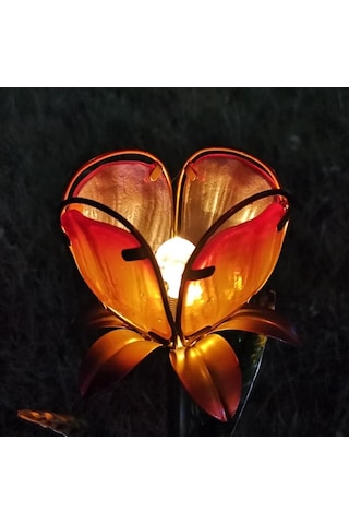 Ebitda Mor/sarı Güneş Enerjili Bahçe Lambası - Ip55 Koruma