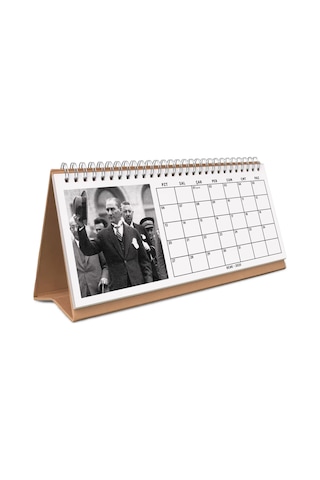 Çift Taraflı 2027 Atatürk Fotoğraflı Takvim, Aylık Planlayıcı Takvim, Büyük Ebat Masa Takvimi Kraft