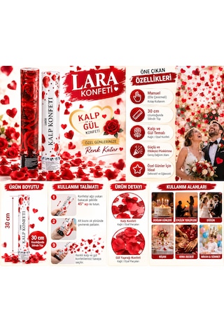 Lara Konfeti - 30 Cm Güllü 3+ Yaş