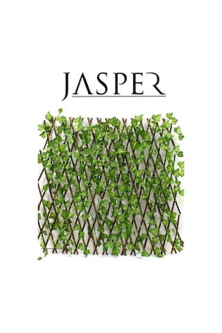 Jasper Yapay Çiçek Geniş Yaprak Akordiyon Çit 120 CM x 3 M