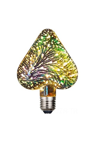 Geeroyoo E27 Led Renkli Atışlı Kalp Işığı, Cam Ve Aluminyum Gövde, 4w 500lm, 85-265v, 50000 Saat Ömür Gümüş