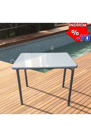 Depolife Katlanır Masa Piknik Masası Balkon Masası Katlanır Ayaklı 60X80Cm