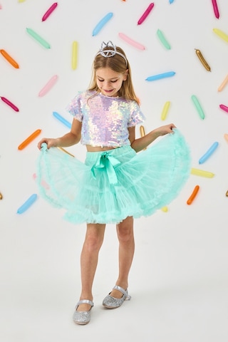 Le Mabelle Lila Pullu Kısa Kollu Kız Çocuk Crop Lila