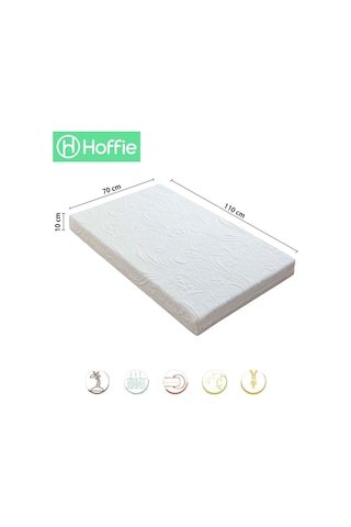 70x110 10 Cm Premium Bebek Yatağı Ortopedik İşbir Park Beşik Park Yatak Yatağı Çantalı 70x110cm Beyaz