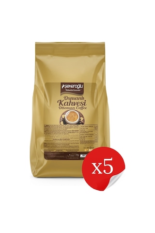 Şekeroğlu Osmanlı Kahvesi Toz 5 x 1 KG