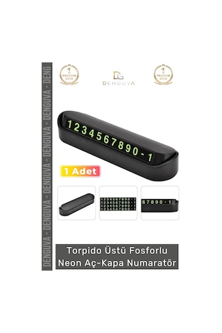 Numaratör Araç İçi Mıknatıslı Magnetli Şık Tasarım Park Telefon Numarası Gizleme Neon Aç Kapa Numar