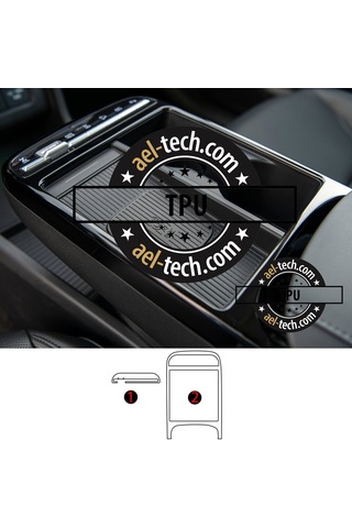 Hyundai Tucson Uyumlu Vites Etrafı Piano Black Tpu Koruyucu 2li S