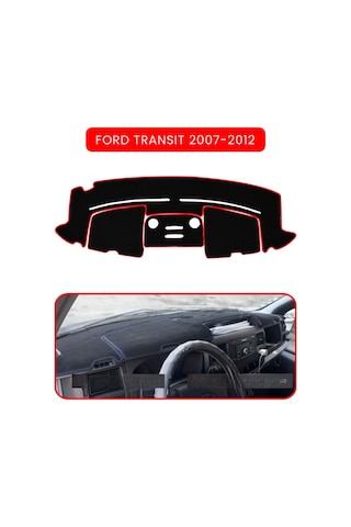 Ford Transit 2007-2012 Torpido Koruma Halısı Kırmızı Kenar Ford Transit 2007-2012 Torpido Koruma Halısı Kırmızı Kenar