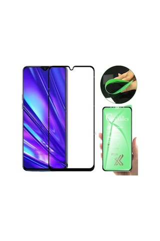 Samsung Uyumlu, A30 Ekran Koruyucu Seramik Nano Cam Esnek Tam Full Kaplayan Kırılmaz