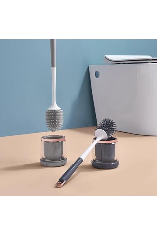 Koyu Gri Wıkhostar Lüks Tuvalet Fırçası Banyo Duvara Monte Hızlı Boşaltma Temiz Aracı Temizleme Fırçası Banyo Aksesuarları Setleri