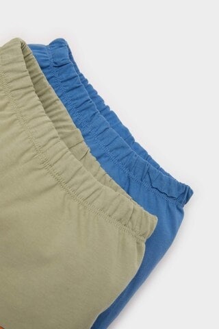 DeFacto Erkek Bebek Esnek Belli Baskılı 2'li Şort E6925A525SMBE389 Mavi