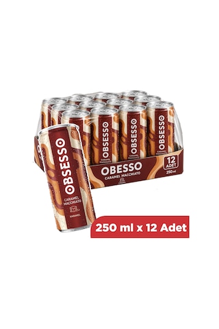Obsesso Caramel Macchiato Soğuk Kahve 250 Ml X 12 Adet Hazır