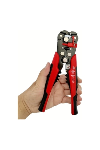Topnotch 1 Adet Otomatik Kabuk Soyma Pensesi - Red Çok Amaçlı Kablo Kesici Ve Krimper