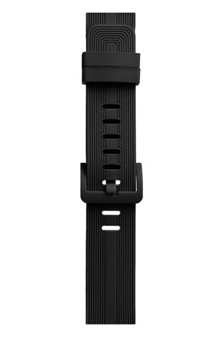 Akıllı Saat Aksesuarları Apple Watch Uyumlu 38mm Kr408 Çizgili Silikon Kordon - Siyah