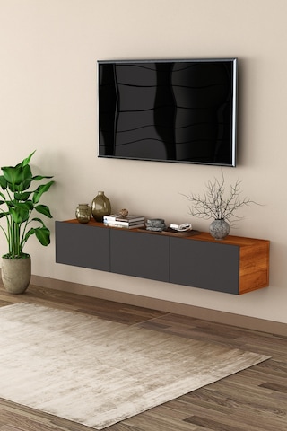 Asra Trend Tv Ünitesi T-27 %100 MDF Duvara Monte Tv Sehpası Beyaz - Petra