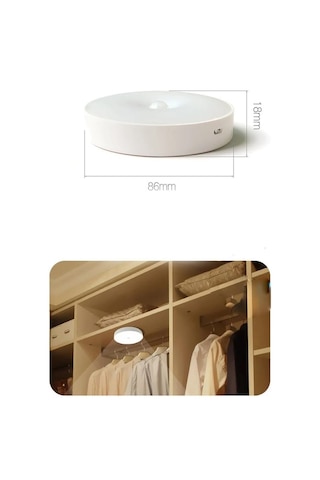 2 Adet Usb Şarjlı Akıllı Hareket Sensörlü Kablosuz Spot Led Lamba