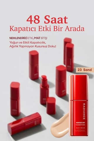 Missha Radiance Perfect Fit Fondöten SPF30+ 48 Saat Kalıcı Saten Fondöten No.23 Sand 35 ML