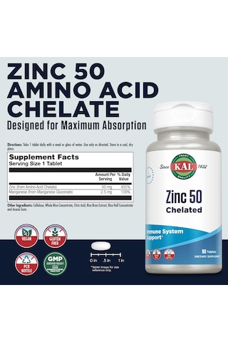 Kal Zinc Çinko 50mg 90 Tablet