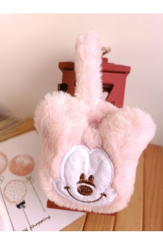 Minnie Mause Figürlü Peluş Kulaklık Taç - Pembe Çok Renkli