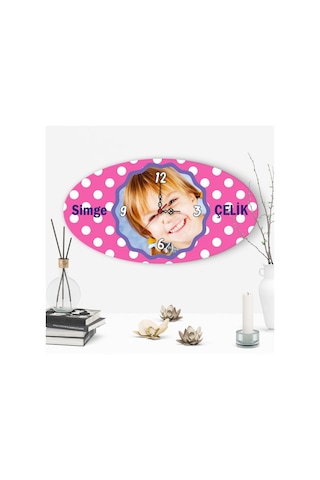 Kişiye Özel Dekoratif Çocuk Duvar Saati - K-97 Çok Renkli