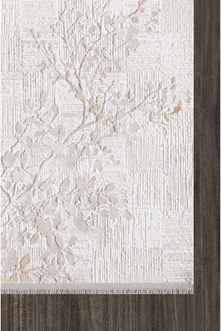 Artemis Halı Artex 02506b Krem Kahve Çiçekli Desen Halı 160x230 Ölçü Krem