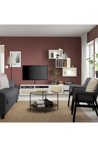 Tv Ünitesi, Beyaz, 240x42x190 Cm, Studsviken Beyaz