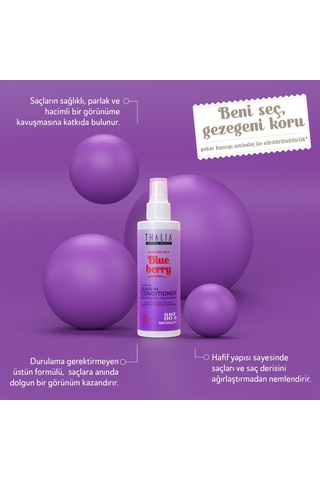 Thalia Badem Sütü & Yaban Mersini Özlü İnce Telli & Düz Saçlar Sıvı Saç Kremi 200 ML