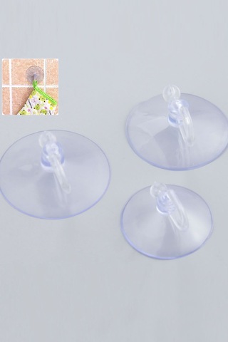 Askı Vantuz Büyük Boy 4 Cm 100 Lü Çoklu Banyo Mutfak Ev Araç Askı Seti Vantuz Askılık 100 Adet A