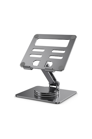 Mt131 Masaüstü Tutucu Soğutma Alüminyum Alaşımlı 360 Dönebilen Katlanabilir Stand Gri